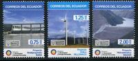 Briefmarken Ecuador Erneuerbare Energien Staudamm Windräder Stromerzeugung MNH -