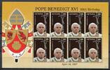 Briefmarken Guyana Papst Benedikt Pope Benedict Religion 7963 Kleinbogen Postfrisch MNH -