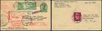 Briefmarken Katapult 1930 USA Karte NY Landpost MiF Dt. Reich Berlin Catapult H 32 a / -