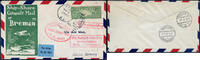Briefmarken Katapult 1930 USA Brief Cachet NJ Landpost EF Stettin Catapult H 11 a / -