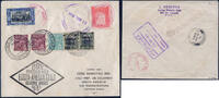 Briefmarken DO-X Brasilien Brief MiF Kolumbien Port of Spain Cali Harms 45 e DOX/999 -