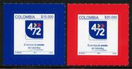 Briefmarken Kolumbien Colombia Freimarken Post Postemblem Selbstklebend MNH -