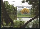 Briefmarken Kolumbien Colombia Block Jahr des Waldes Bäume Wald Forest Trees MNH -