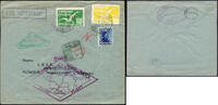 Briefmarken Zeppelin Uruguay Südamerikafahrt Rio Friedrichshafen Brief Si 61 B / 2310 -