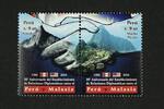 Briefmarken Peru Malaysia Berge Machu Picchu Dipl. Beziehungen Flaggen Postfrisch MNH -
