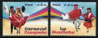Briefmarken Peru Trad. Tänze Folklore Dancers Karneval Trachten Costumes MNH -