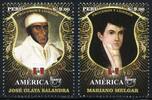 Briefmarken Peru UPAEP Persönlichkeiten Gemälde Paintings Kunst Art Postwesen MNH -