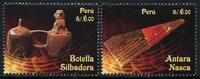 Briefmarken Peru Archäologie Archeology Musik Nasca Kunstschätze Music 2678-2679 MNH -