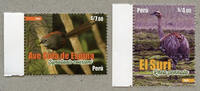Briefmarken Peru 2023 Vögel Birds Dornschwanzvogel Einheimische Tiere MNH -