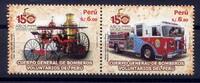 Briefmarken Peru Feuerwehr Fire Brigade Feuerwehrfahrzeuge 2475-76 Postfrisch MNH -