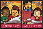 Briefmarken Peru UPAEP Bildung für alle Kinder Children 2244-2245 Postfrisch MNH -
