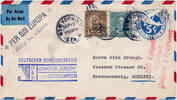 Briefmarken Katapult 1931 USA Brief New York Landpost Braunschweig Catapult H 71 a / -