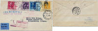 Briefmarken Katapult 1932 USA Brief Landpost MiF Eckrand Deutschland Catapult H 82 a / -