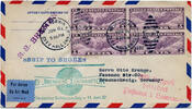 Briefmarken Katapult 1932 USA Brief New York Landpost Deutschland Catapult H 84 a / -