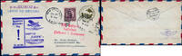 Briefmarken Katapult 1933 USA Ganzsache mit ZuF Landpost Deutschland Catapult H 131 a / -