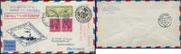 Briefmarken Katapult 1933 USA Ganzsache mit ZuF Seepost Deutschland Catapult H 118 b / -