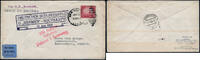 Briefmarken Katapult 1933 USA Brief Landpost New York Deutschland Catapult H 120 a / -
