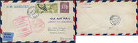 Briefmarken Katapult 1933 USA Brief New York Landpost Deutschland Catapult H 144 a / -