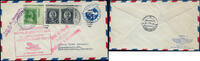 Briefmarken Katapult 1932 USA Ganzsache mit ZuF Seepost Deutschland Catapult H 112 b / -