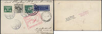 Briefmarken DO-X 1930 Niederlande Karte MiF Amsterdam Bordpost Rotterdam Harms 4 a DOX/ -