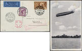 Briefmarken Zeppelin Dt. Reich 1929 Schweizfahrt MiF DR/Schweiz Abwurf Zürich Si 39 a / -