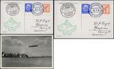 Briefmarken Zeppelin Dt. Reich 1933 Schweizfahrt Bordpost Übergabe F´hafen Si 222 B / -