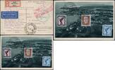 Briefmarken Zeppelin Dt. Reich 1932 2. SAF Reko-Karte Assel Joinville Si 143 Aa / -