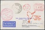 Briefmarken Zeppelin Dt. Reich 1932 4. SAF Anschlussflug Freistempel Berlin Si 157 C / -