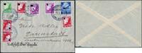 Briefmarken Zeppelin Dt. Reich 1936 3. SAF Bordpost Rückfahrt Darmstadt Si 349 C / -