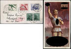 Briefmarken Zeppelin 1936 Dt. Reich Spezielle Karte LZ129 1. Postfahrt Unterreichenbach/1659 -