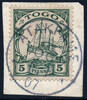 Briefmarken 1909 Togo Michel 8 ° Atakpame 1. 1. 07 ERSTTAG Briefstück Luxus / 27