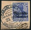Briefmarken 1912 DP Marokko Michel 49 ° Casablanca 23/5/12 Luxus Briefstück/PA / 90