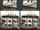 Briefmarken Uganda Titanic Schiffe Ships Navi Bateaux Satz und Block MNH -