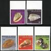 Briefmarken Djibouti Dschibuti 1983 Schnecken Meeresschnecken Shells 381-385 U Imperf MNH -