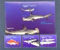 Briefmarken Guinea Bissau 2002 Fische Fishes Poissons Pesci Hammerhai 2025-27 Block 380 MNH -