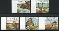 Briefmarken Zimbabwe Simbabwe 2007 Tiere SAPOA Animals Gemeinschaftsausgabe 890-894 MNH -