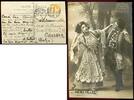 Briefmarken Ägypten Egypt Photo-Bildpostkarte Folklore nach Italien gelaufen / 12 -