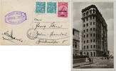 Briefmarken Zeppelin Brasilien 2. SAF AK Zeppelin-Frankatur Berlin Si 130 A / 2446 -