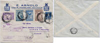 Briefmarken Zeppelin Argentinien 3. SAF Brief NDL Deutschland Si 152 I / 2456 -