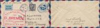 Stamps Catapult USA Brooklyn Stationery Cover from SS Bremen Germany Katapult/ 710 -