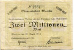 Württemberg, 2 Mio. Mark Waldsee - Oberamtsstadt, -