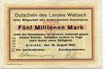 Land Waldeck, 5 Mio. Mark -
