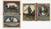 Oldenburg-Eutin / Schleswig-Holstein, 2x 50 Pf Süsel - Kirchspiel, -
