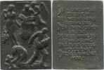 Deutschland, Gußplakette v. H. Moshage Sonne m. Gottesauge von Figuren umgeben//Zitat von Rilke, -