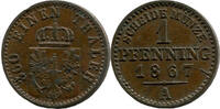 Preußen, 1 Pfenning Wilhelm I., 1861-1888, -