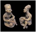 Ancient art  High quality Mexico, Huastec pottery figure of female with tripod