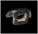 Ancient art  Amulet of animal in black serpentine stone, Mesopotamia, 3rd. mill. BC