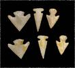 Ancient art P.F. Wulff collection: 3 fine Indian neolithic hardstone projectiles -
