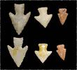 Ancient art P.F. Wulff collection: 3 micro Indian neolithic hardstone projectiles -