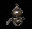 Asian art Interesting Chinese bronze figural 'cart' censor, 18th.-19th. cent. -